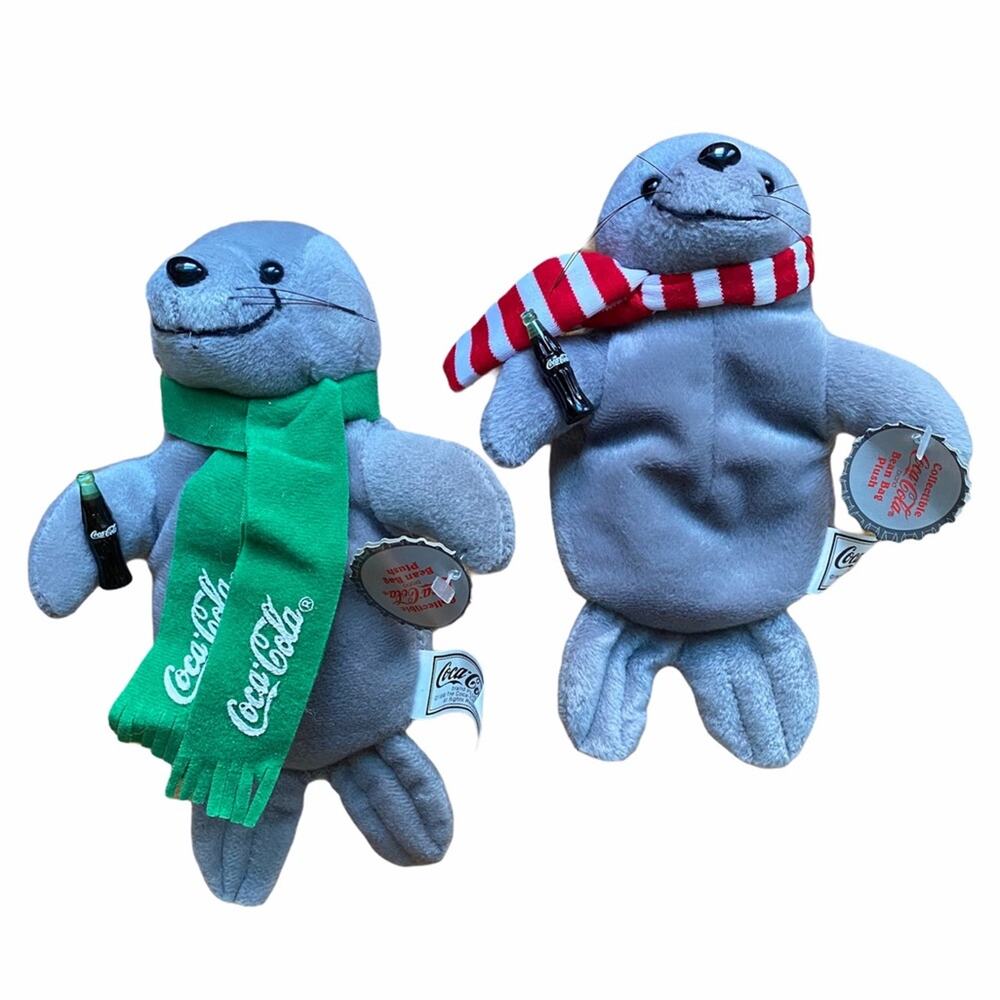 Coca Cola #0101 and #0123 Seal 2-Count Plush